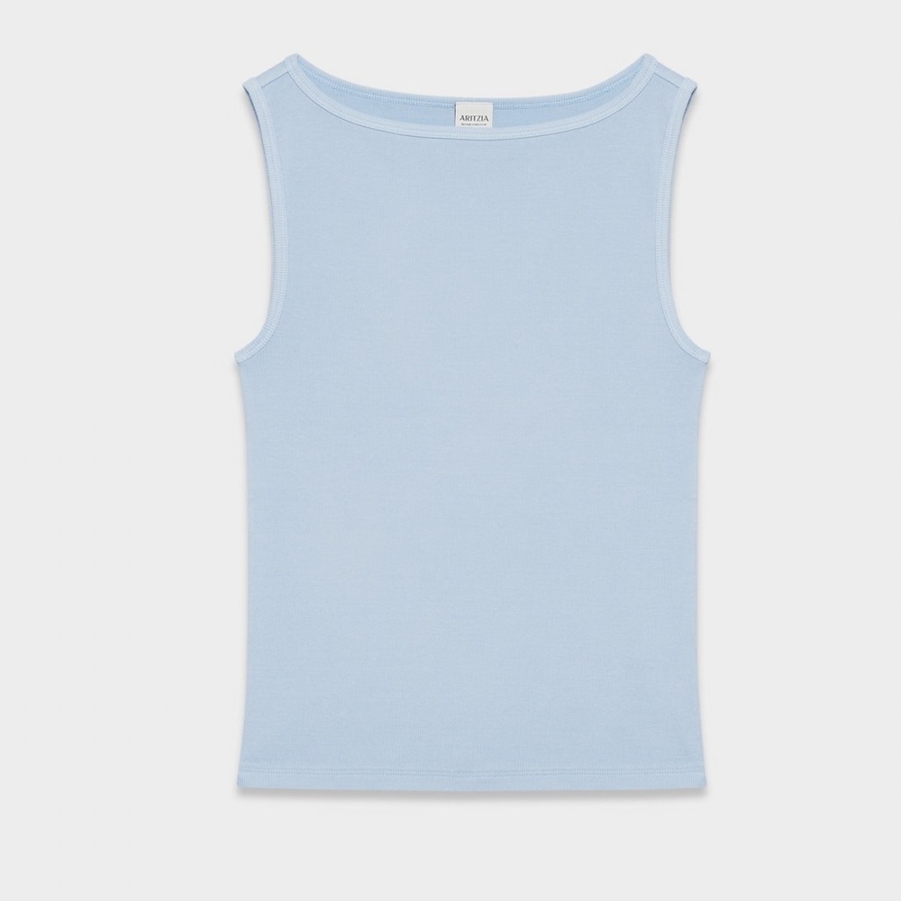 Aritzia HomeStretch™ Rib Muscle Tank in Light Blue